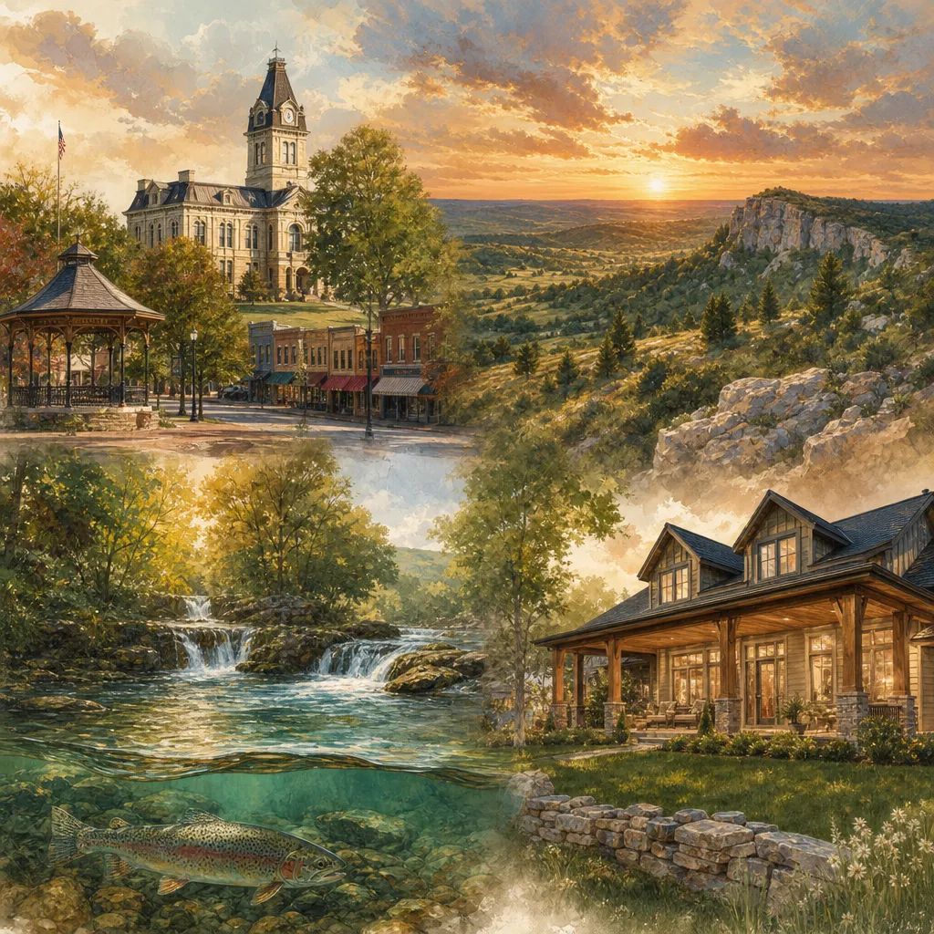 Barry County, Missouri — illustrated county hero for DreamStart Building Company homestead shell builders