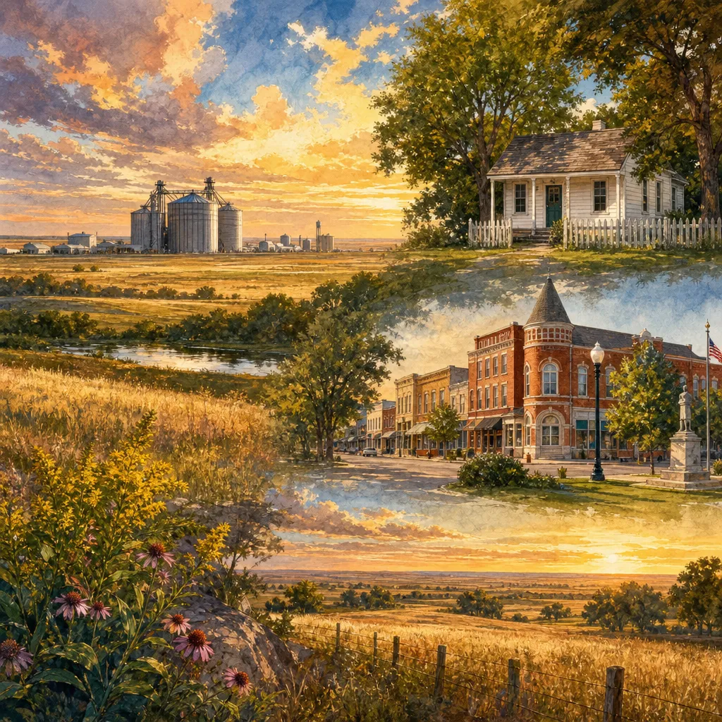Barton County, Missouri — illustrated county hero for DreamStart Building Company homestead shell builders