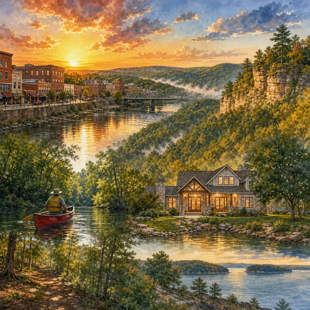 Butler County, Missouri — illustrated county hero for DreamStart Building Company homestead shell builders