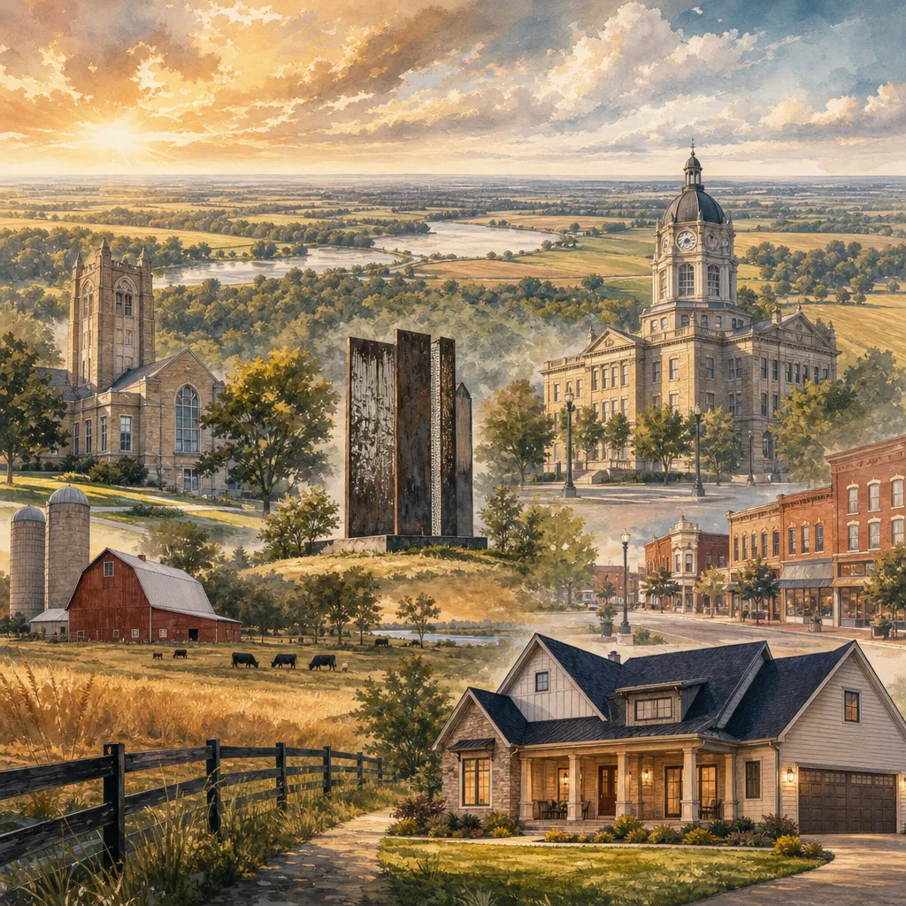 Callaway County, Missouri — illustrated county hero for DreamStart Building Company homestead shell builders