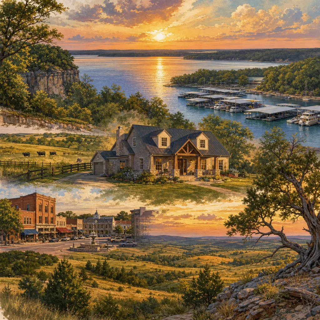 Cedar County, Missouri — illustrated county hero for DreamStart Building Company homestead shell builders