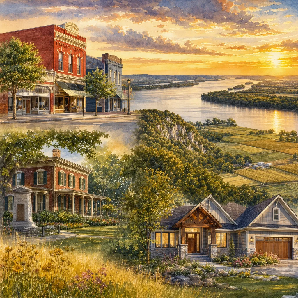 Clark County, Missouri — illustrated county hero for DreamStart Building Company homestead shell builders