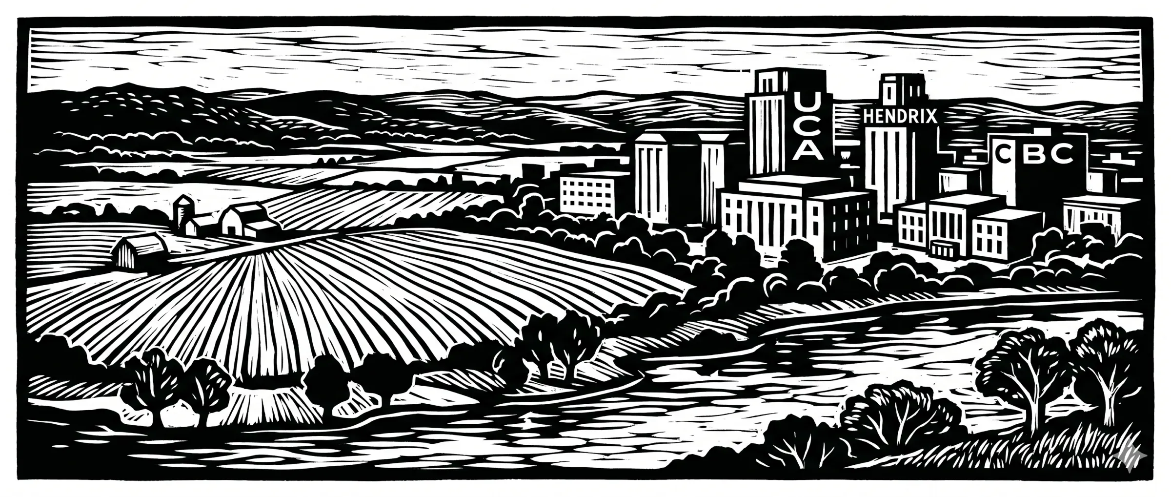 Conway, Arkansas and the Faulkner County countryside