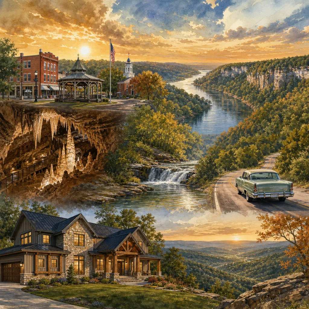 Crawford County, Missouri — illustrated county hero for DreamStart Building Company homestead shell builders