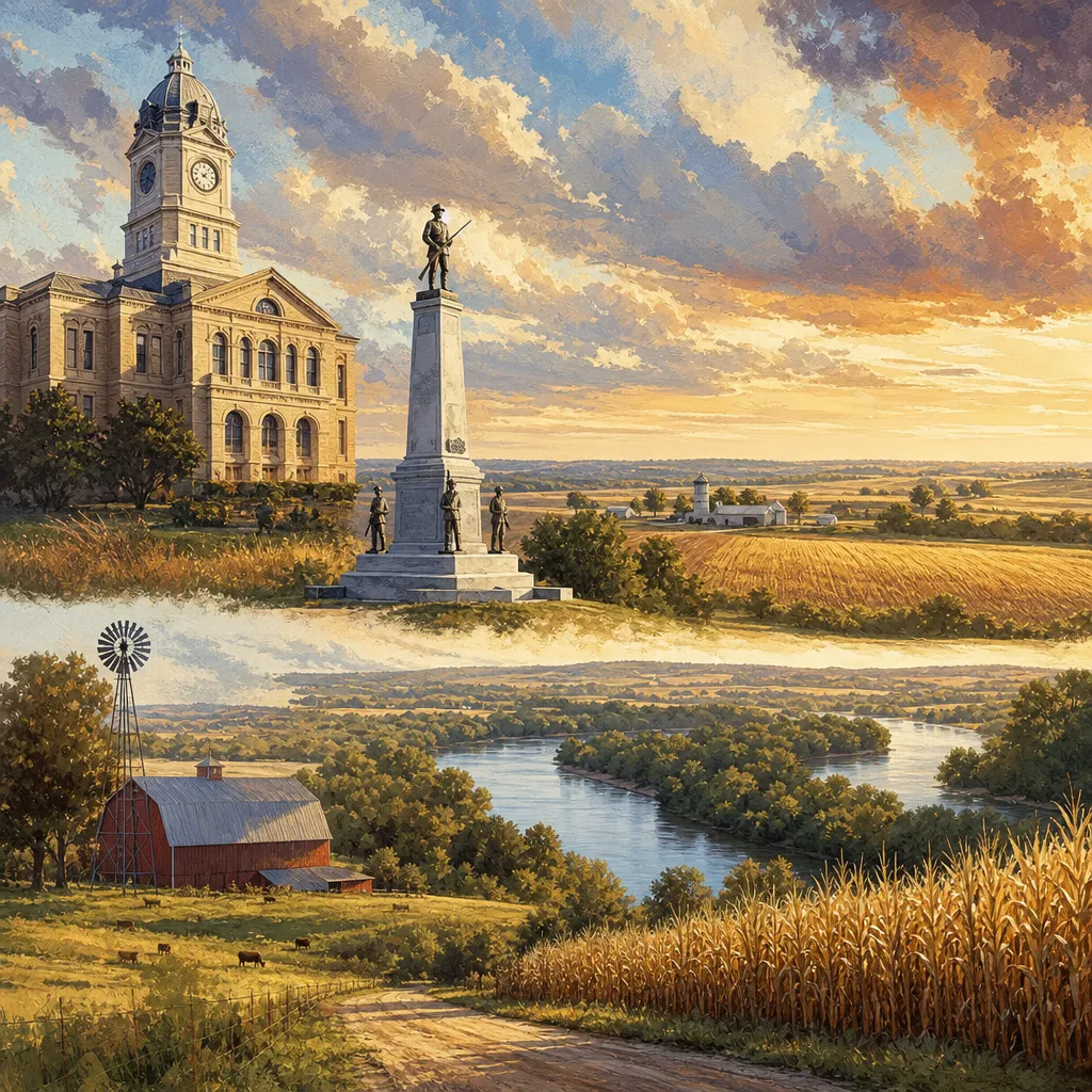 Daviess County, Missouri — illustrated county hero for DreamStart Building Company homestead shell builders
