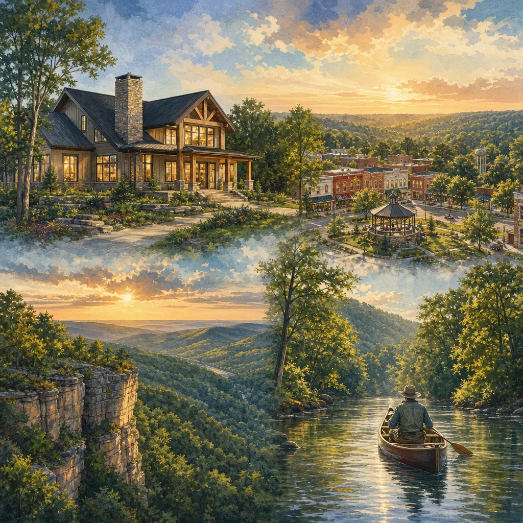 Douglas County, Missouri — illustrated county hero for DreamStart Building Company homestead shell builders