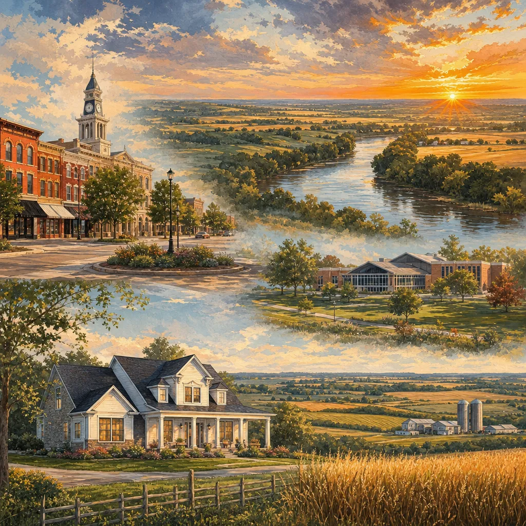 Grundy County, Missouri — illustrated county hero for DreamStart Building Company homestead shell builders