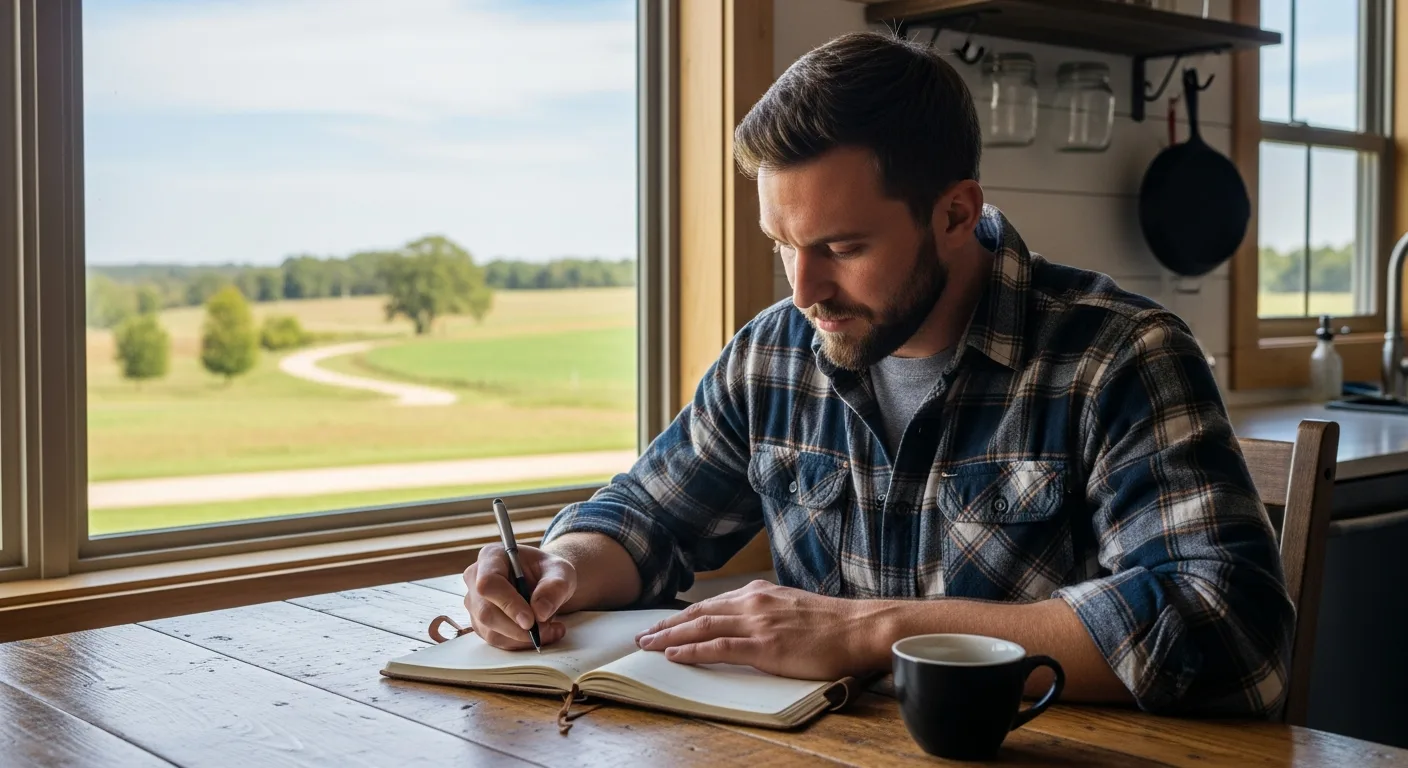 Person writing questions before talking to a barndominium builder