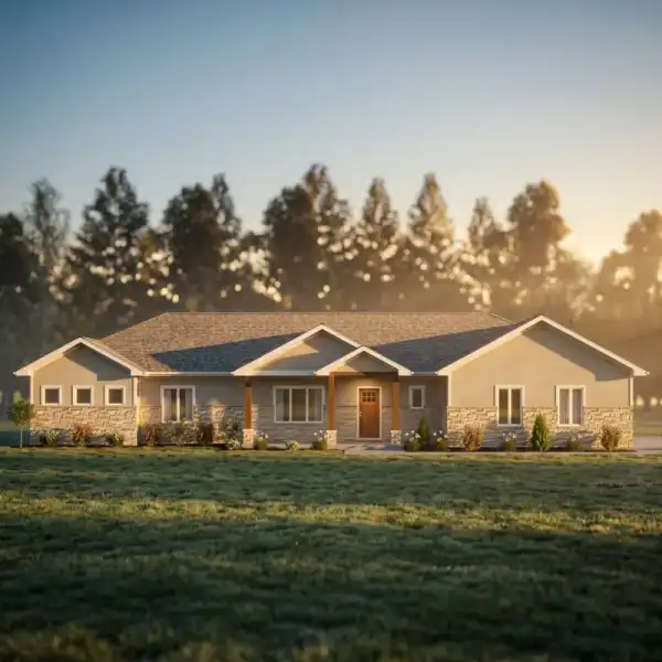 Everly single-story house plan exterior