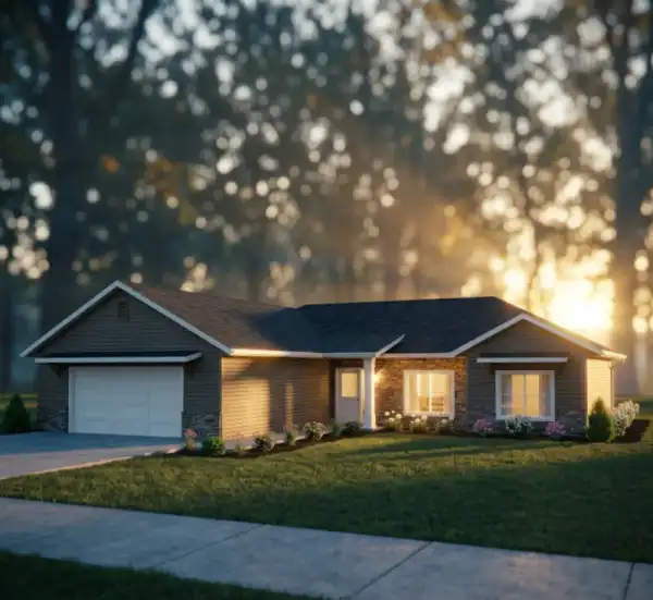 Landon single-story house plan exterior