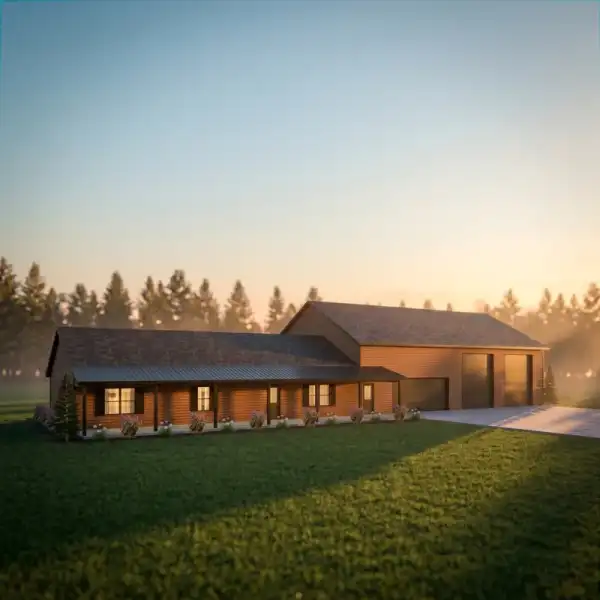 Mayfield single-story house plan exterior