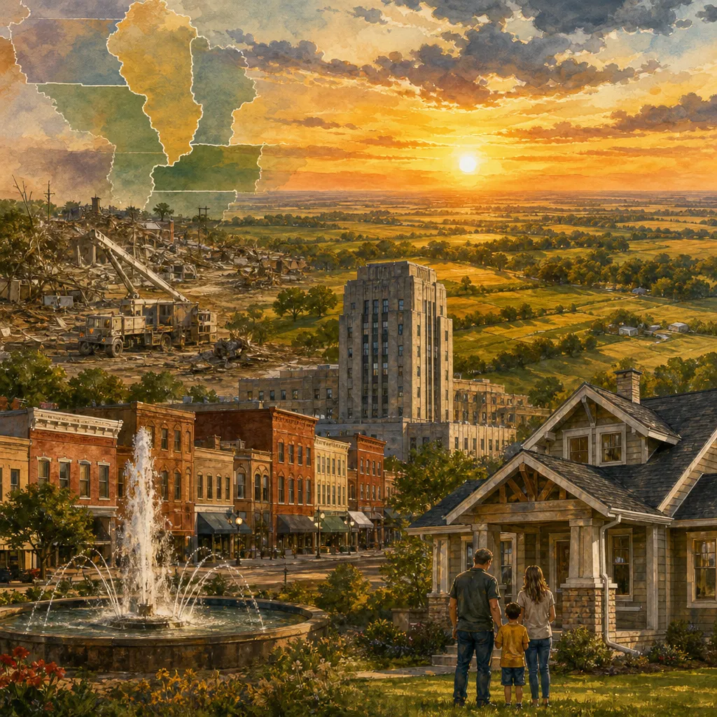 Jasper County, Missouri — illustrated county hero for DreamStart Building Company homestead shell builders