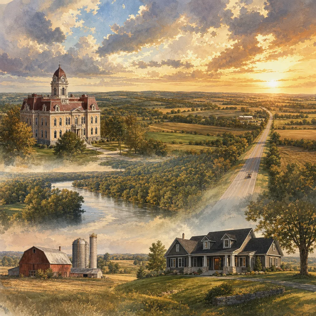 Knox County, Missouri — illustrated county hero for DreamStart Building Company homestead shell builders
