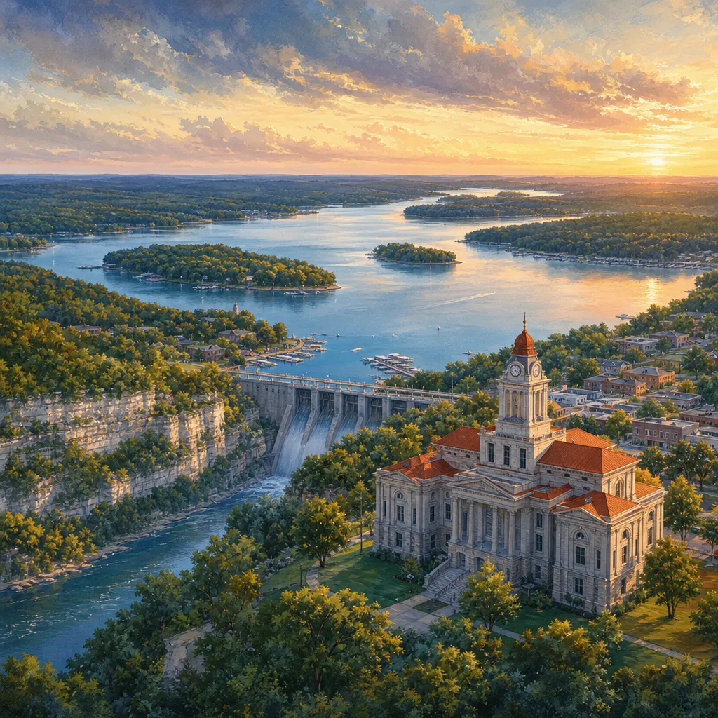 Miller County, Missouri — illustrated county hero for DreamStart Building Company homestead shell builders