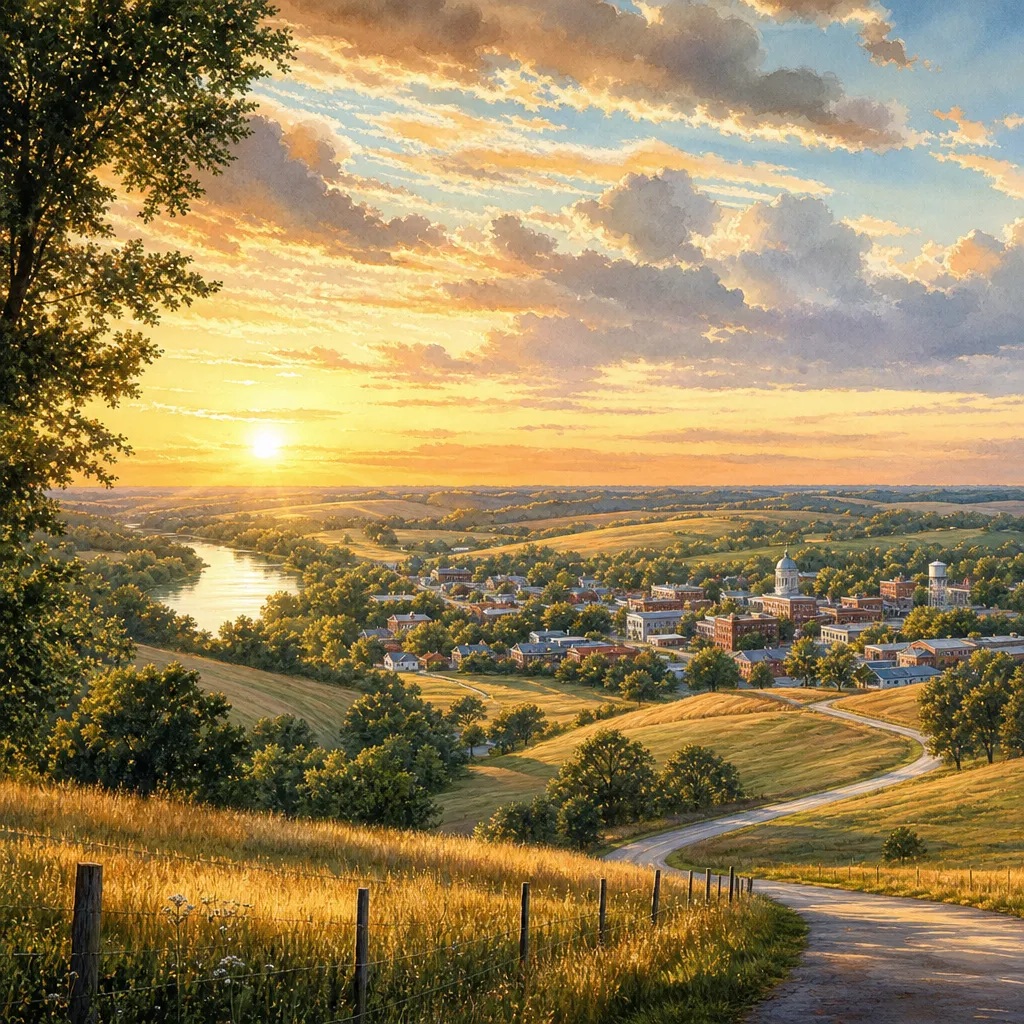 Moniteau County, Missouri — illustrated county hero for DreamStart Building Company homestead shell builders