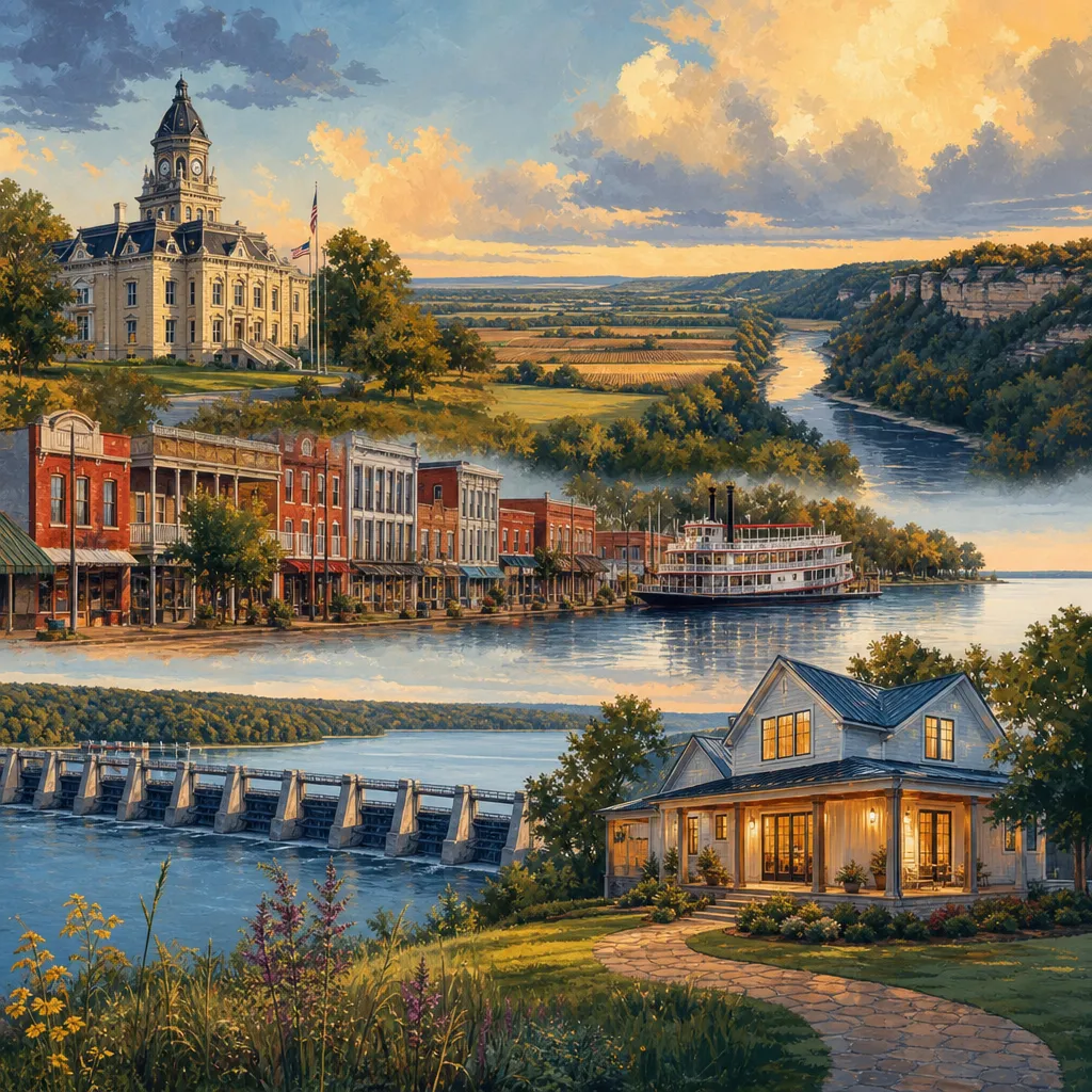 Pike County, Missouri — illustrated county hero for DreamStart Building Company homestead shell builders