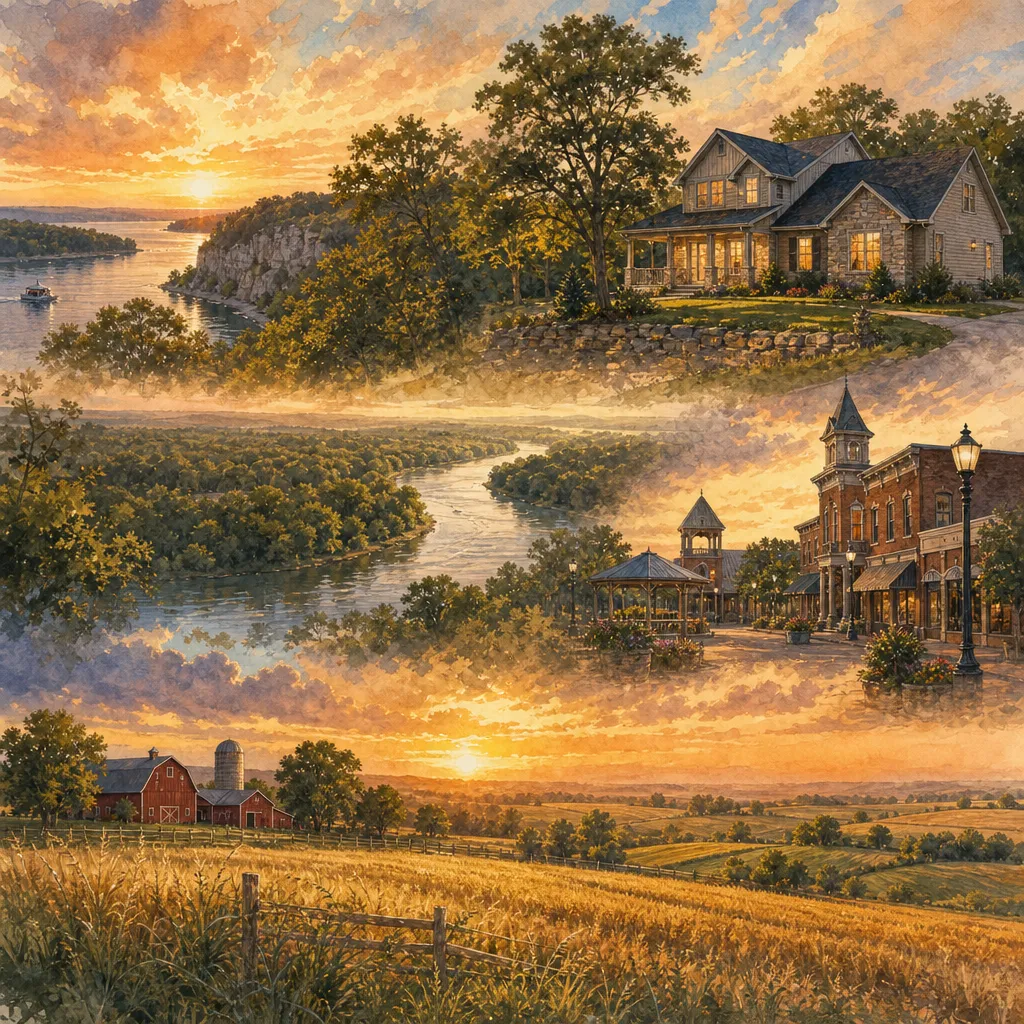 Platte County, Missouri — illustrated county hero for DreamStart Building Company homestead shell builders