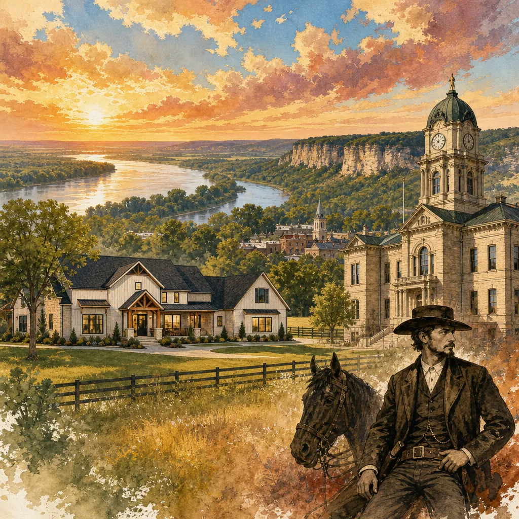 Ray County, Missouri — illustrated county hero for DreamStart Building Company homestead shell builders