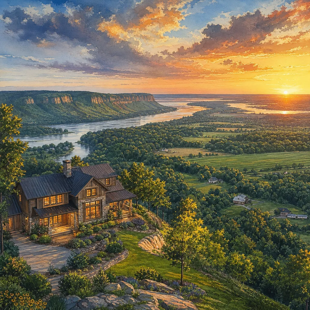 St Louis County, Missouri — illustrated county hero for DreamStart Building Company homestead shell builders