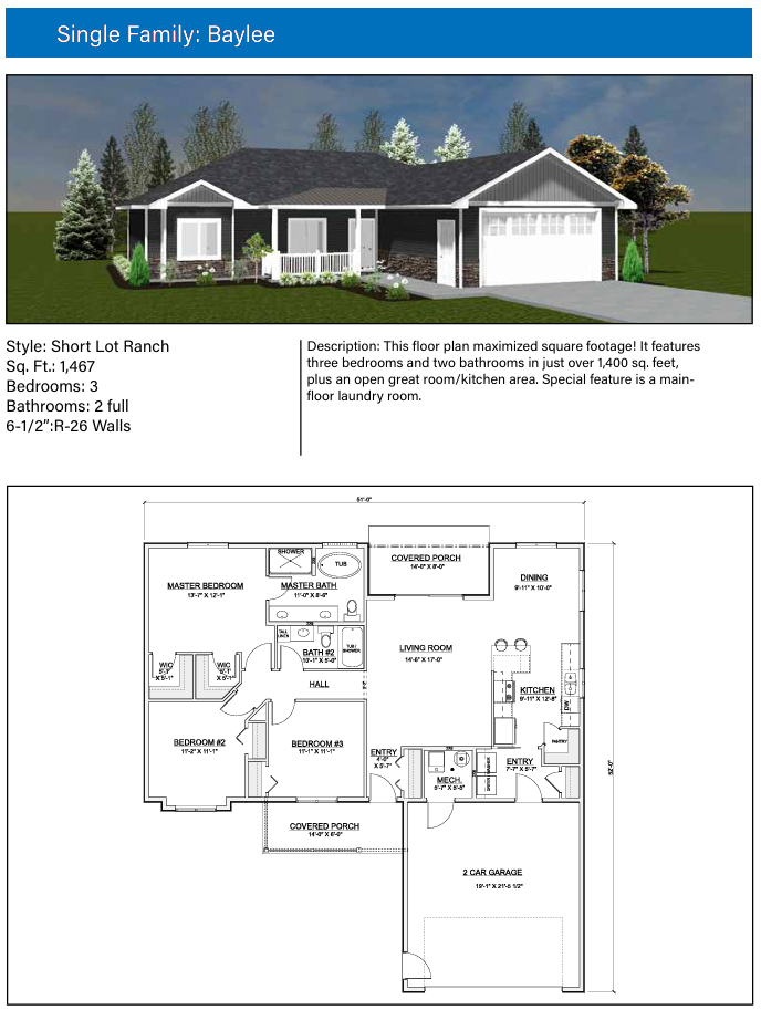 Skylar Ridge modern cabin plan featuring a 1,280 sq. ft. 2-bedroom layout, open cathedral design with cathedral ceilings, and energy-efficient SIP roof panels.